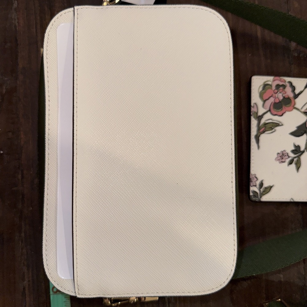 Kate Spade Oh Snap Forest Blooms Camera Bag (Meringue) - NWT (KL887)+card Holder - Picture 10 of 12